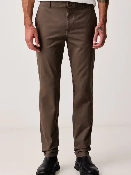 Armani Exchange pantaloni chinos pentru bărbați din cu maro