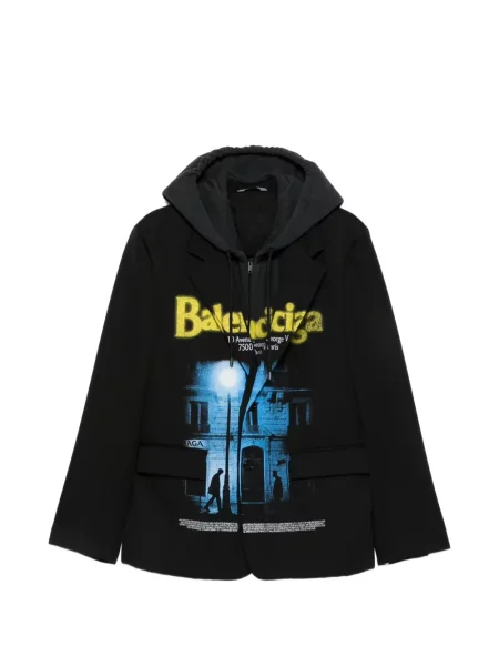 Geacă Balenciaga cu imagine gri