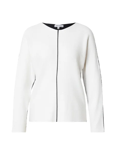 MORE & MORE Pulover Dollman ecru negru