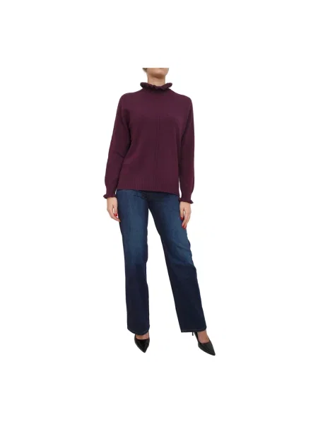 Sweter Twinset wełniany czerwony