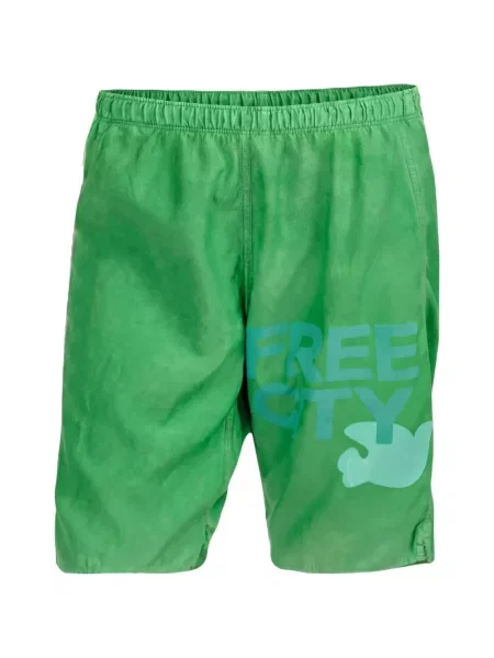 Pantaloni scurți Freecity cu imagine verde