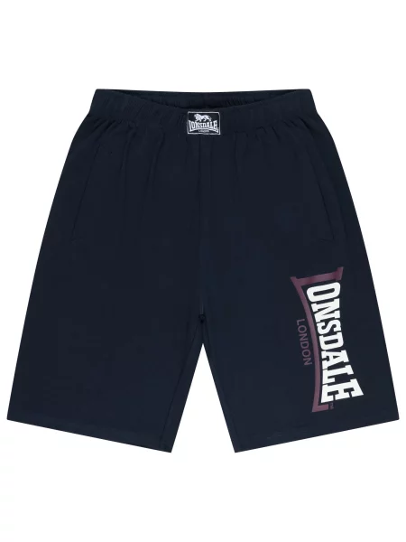 LONSDALE Pantaloni Jam bleumarin / roșu burgundy alb