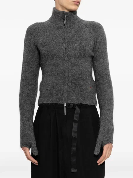 Cardigan Roa de mohair gri