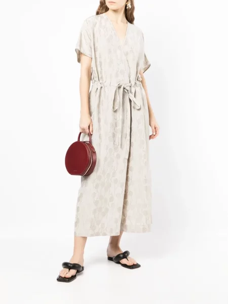 Scurt rochie Uma Wang cu model floral cu imagine maro