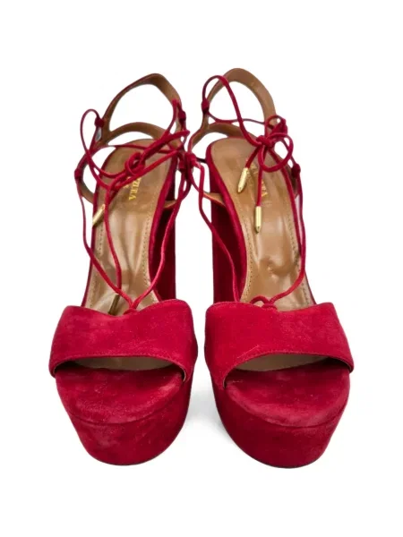 Сандали Aquazzura на платформе червено