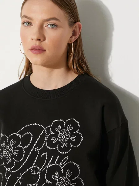 Классический свитер Kenzo с аппликацией черный