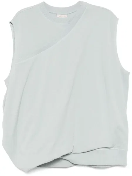 Суитчър Qasimi без ръкави с драперии синьо