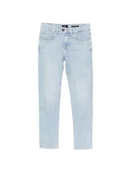 Blugi conici 7 For All Mankind conici cu autograf albastru