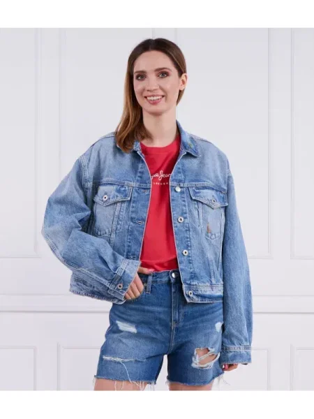 Pepe Jeans London Geacă de blug TURNER RAINBOW albastru