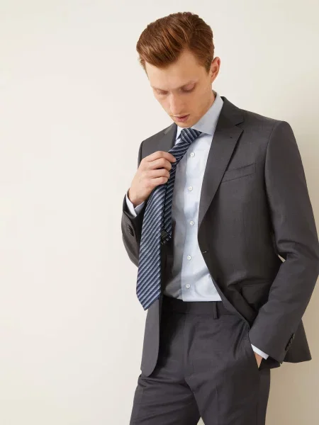 Zegna Oblek Extra Slim Fit tmavě šedá