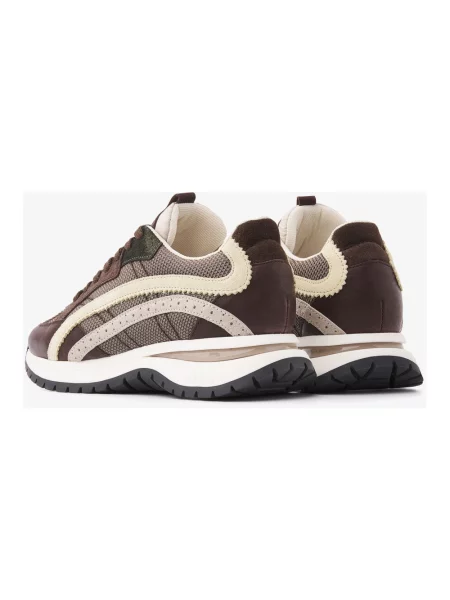 Sneakersy Via Vai skórzane brązowe