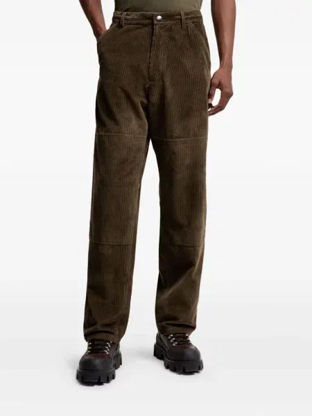 Pantaloni Moncler de catifea cord verde