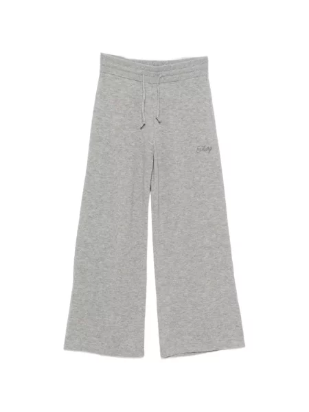 Pantaloni Autry cu broderie cu cordon gri