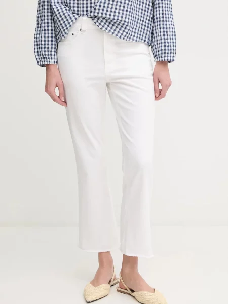 United Colors Of Benetton Дънки Екрю Flare Fit бяло