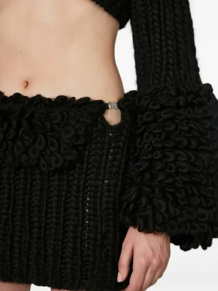 Fusta mini Misbhv tricotate negru