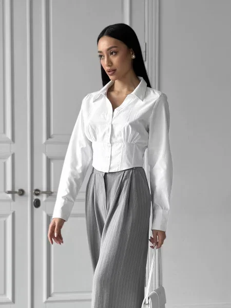 Jadone Fashion Блуза Snou Бавовна/поліестер білий