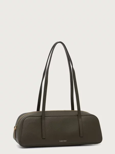 Kabelka Calvin Klein Foil Logo Bauletto Tmavo zelená
