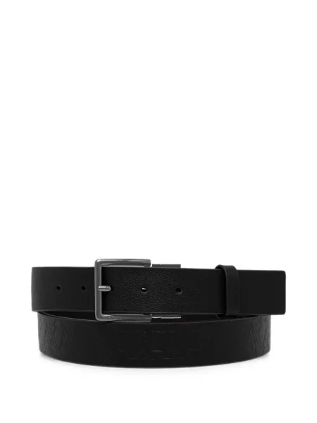 Reversibil curea Armani Exchange cu autograf negru