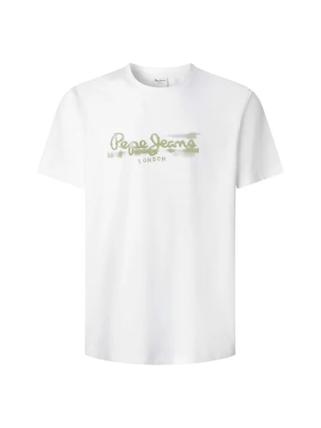 Pepe Jeans Tričko trstinová biela