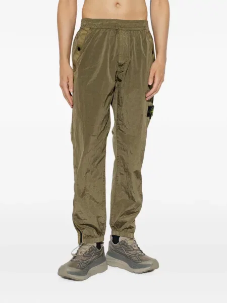 Pantaloni Stone Island cu strasuri alergare verde