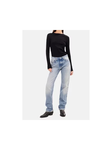 Jeansy straight leg Icon Denim niebieskie