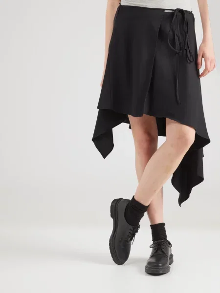 WEEKDAY Fustă Leah' negru
