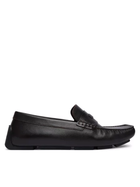 Calvin Klein Mokasyny Driver Hdw Lth ciemny brązowy