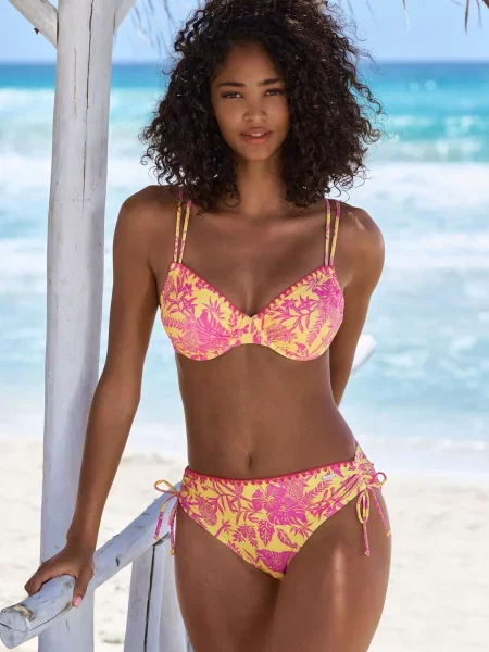 VENICE BEACH Bikinový top / ružová žltá