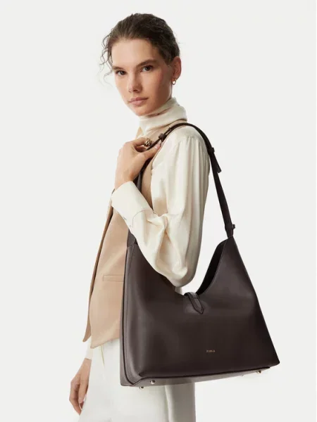 Torbica Furla Goccia M CN Tamno smeđa