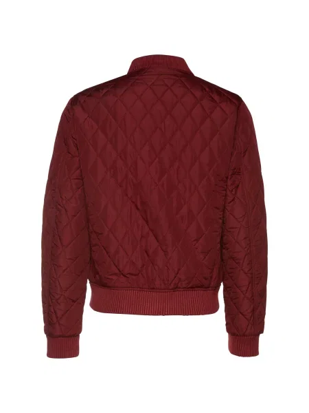 Urban Classics Prechodná bunda Diamond Quilt burgundská