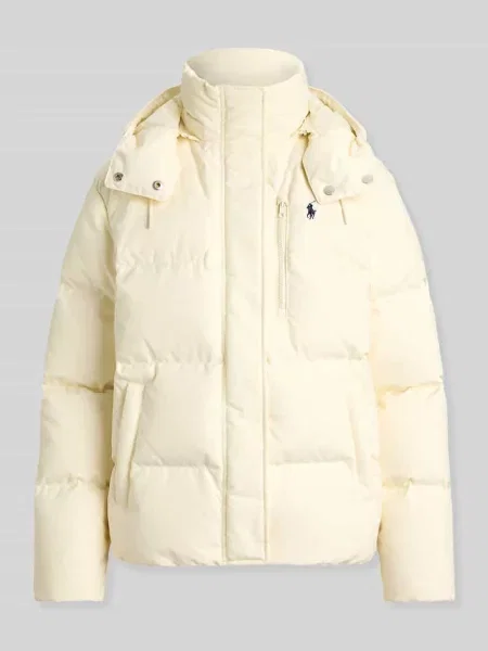 Kurtka pikowana o kroju regular fit z odpinanym kapturem Polo Ralph Lauren biała