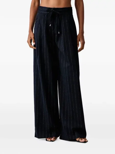 Pantaloni palazzo Ermanno Firenze albastru