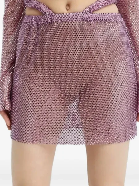 Fusta mini Santa Brands plasă de cristal violet