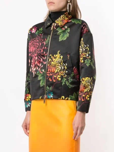 Geacă bomber Dsquared2 cu model floral cu imagine negru