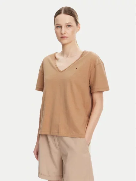 Tričko Tommy Hilfiger béžové