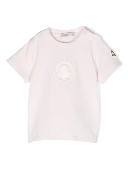 Koszulka dziecięca Moncler Enfant różowa