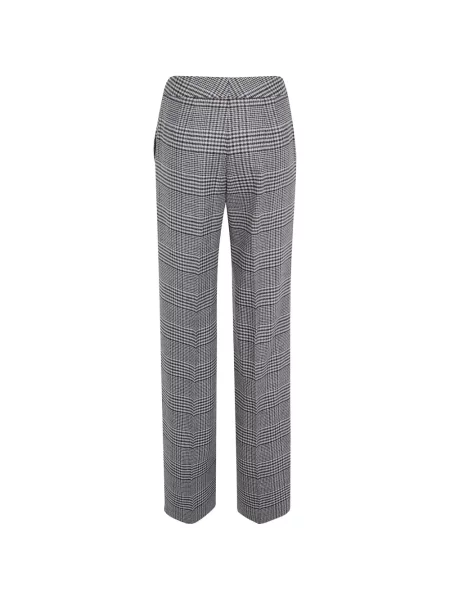 Pantaloni Via Masini 80 în carouri maro