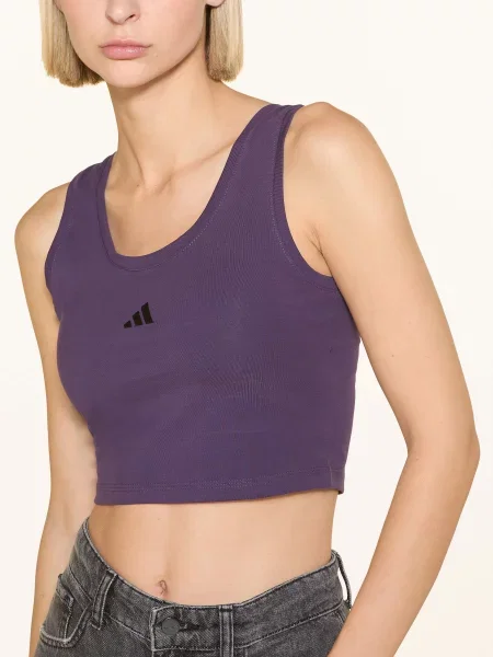 Malý top Adidas fialový