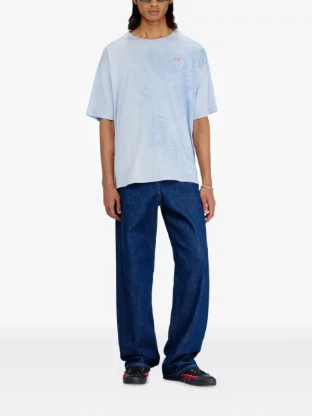 Tricou Diesel cu imagine din jerseu albastru