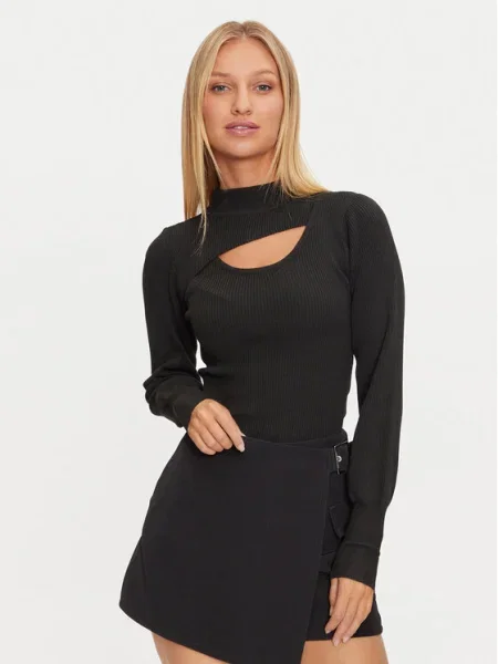 ONLY Bluză cu gât negru