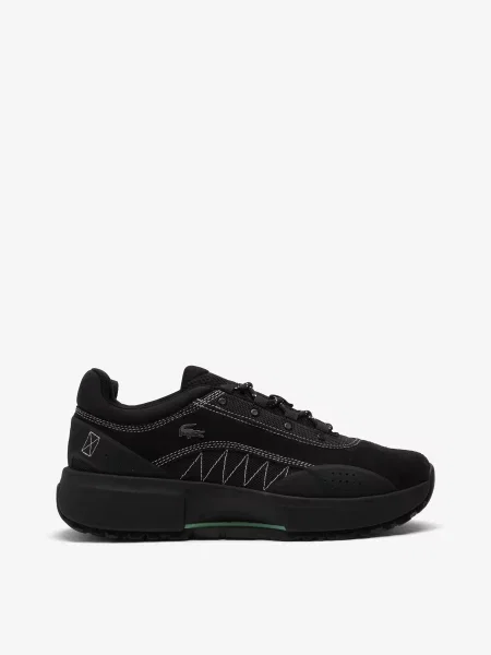 Кожаные кроссовки Lacoste черные