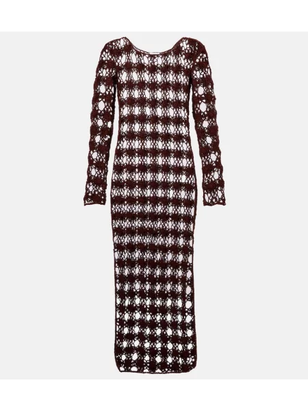 Sukienka Anna Kosturova garniturowa brązowa