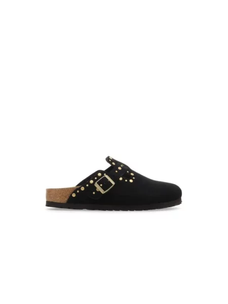 Klapki Birkenstock skórzane czarne