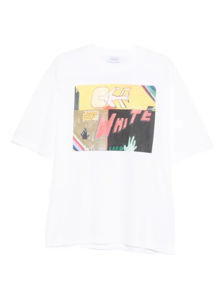 Tricou Off-white cu imagine alb