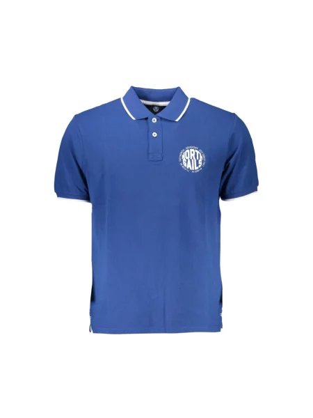 Koszulka polo North Sails z krótkim rękawem klasyczna ze sznurkiem niebieska
