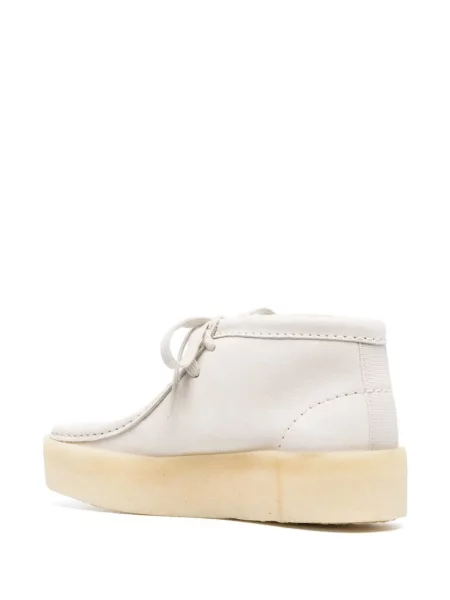 Cizme scurte Clarks Originals alb