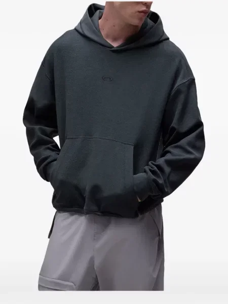 Siuvinėtas džersis džemperis su gobtuvu Oakley pilka