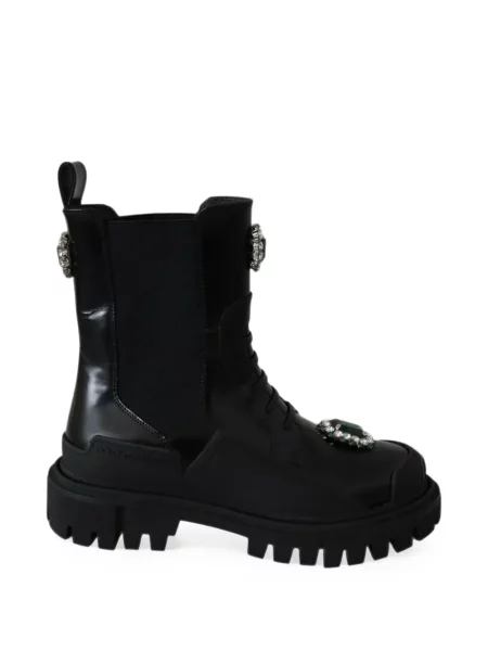Cizme scurte Dolce & Gabbana din piele negru
