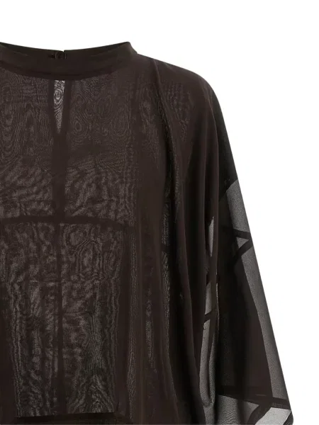 Bluzka Di.la3 Pari' asymetryczna brązowa