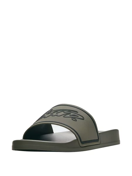 Pull&Bear Saboți STWD kaki / pin verde